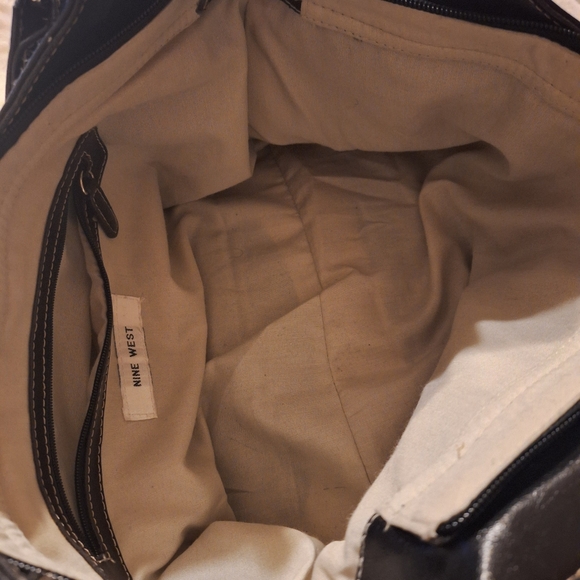 Black Leather Women's Bag Nine West - Picture 5 of 7